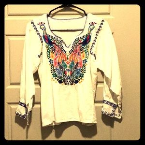 Traditional Mexican embroidered top